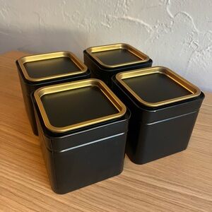 Set of 4 IKEA BLOMNING Coffee/Tea Canisters tin boxes